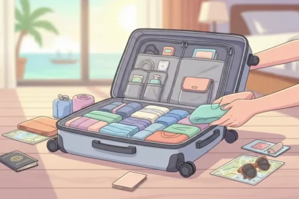 illustration article de blog comment bien organiser sa valise