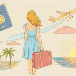 Illustration des produits indispensables à prendre en voyage