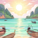 illustration article de blog sur les meilleures îles de Thailande