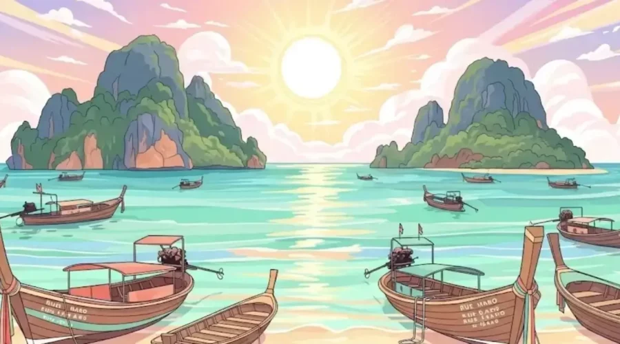 illustration article de blog sur les meilleures îles de Thailande