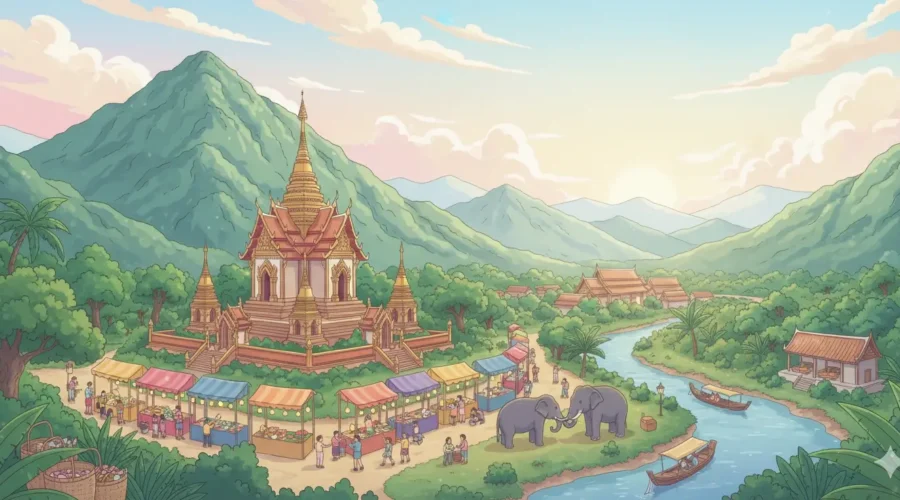 Illustration activités à Chiang Mai